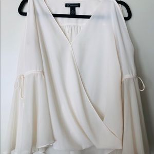 White Bell Sleeve Top